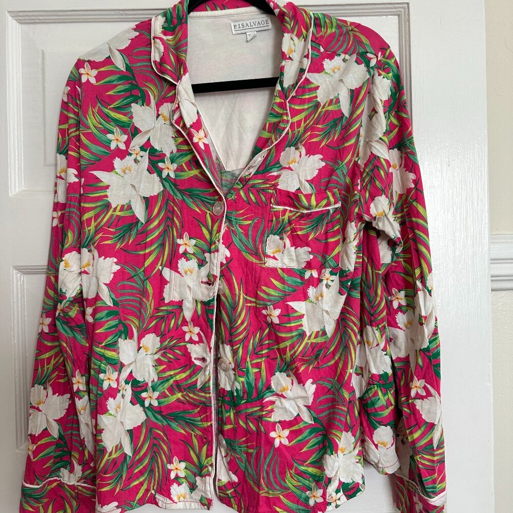 PJ Salvage Long Sleeve Pajama Set - S (Size 4)